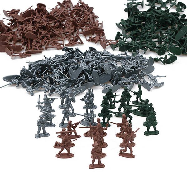 100 pezzi giocattolo militare 12 pose soldatini di plastica uomini dell'esercito figure carri armati aerei torretta bambini ragazzo regalo argento verde marrone