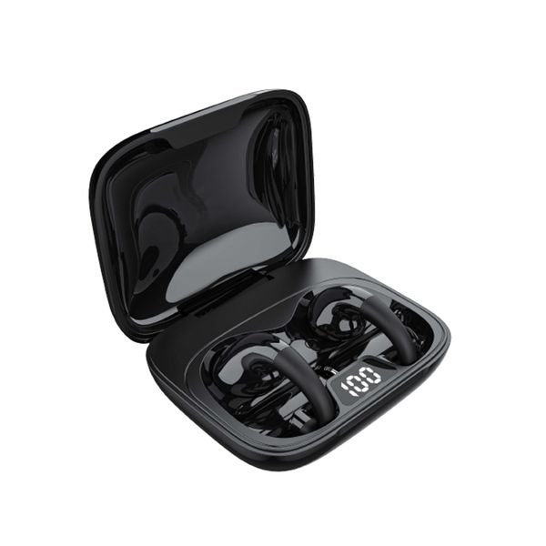 BT500 TWS Auricolare wireless Cuffie da gioco impermeabili con custodia di ricarica Display digitale Touch Control Gancio per l'orecchio Auricolari sportivi Tipo di orecchio sospeso