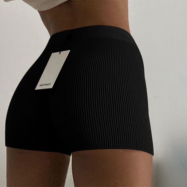 Shorts femininos shorts de troca de troca de algodão Mini Casual Black Black Sexy High Ribbon Street Rous