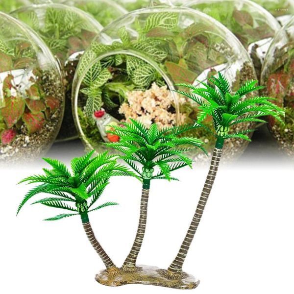 Fiori decorativi Ornamenti per la casa Mini albero Ornamento del treno Decorazioni per acquario Piante Decor Alberi Modello Scenario in miniatura