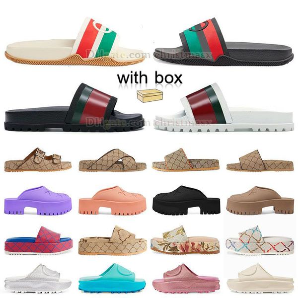 2023 Mulheres Designer Sandálias Plataforma G Verão Sapatos de Praia Sandálias de Espuma Coach Dad Slides Mulher Chinelo Piscina Mula Plana Sandalen Preto Rosa Bege Casa Sapatos