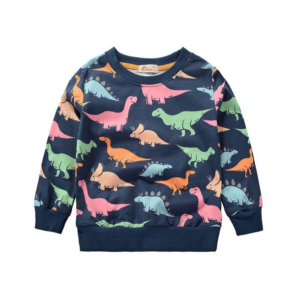 Jacken Cartoon Dinosaurier Baby Herbst Jungen Sweatshirts Kinder Hoodies Kleidung 2 7 Jahre Kinder Langarm Sport Shirts Baumwolle Tops 230329