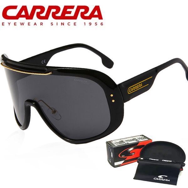 Übergroße quadratische Herren-Sonnenbrille Carrera Brand Design Sonnenbrille für Herren Damen Retro Wandern Angeln Fahrbrille Herren UV400