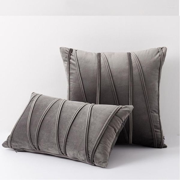 Travesseiro travesseiro travesseiro europeu e laço de cordas tampas de sofá de veludo capa de veludo 3 tamanho 3