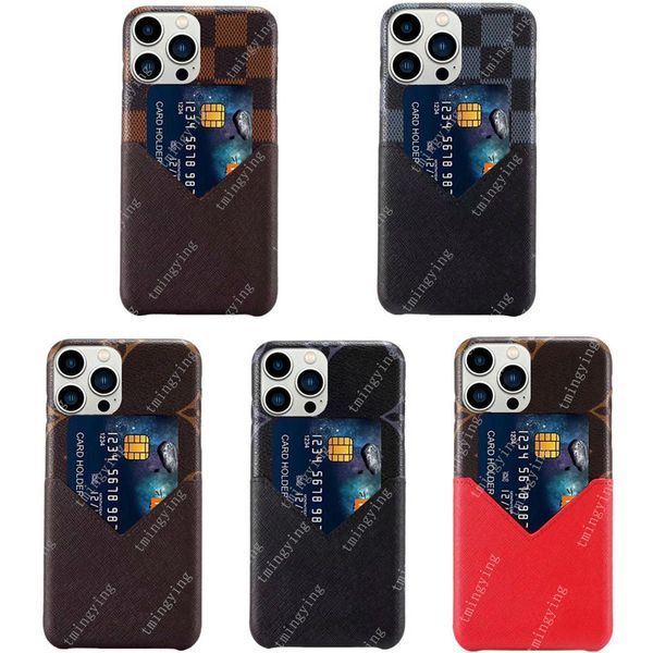 Top-Leder-Designer-Handyhüllen für iPhone 15 Pro Max 14 13 12 11 14ProMax L Modekartenhalter Tasche Rückseite Luxus-Handyhülle Hochwertige Schutzhülle