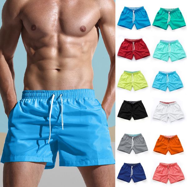 Мужские шорты бренд карман быстро сухой плавание шорты для мужчин купальники купания купания Swim Trunks Summer Bathing Beach Wear Surf Boxer Brie 230328