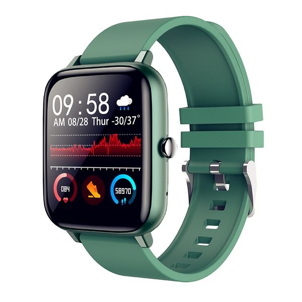 Per Android IOS Smart Orologio Smart Watch Uomo Donna Full Touch Monitor della pressione arteriosa Fitness Tracker Sport Smartwatch Schermo da 1,54 pollici 3D Gsensor Notizie in tempo reale Push