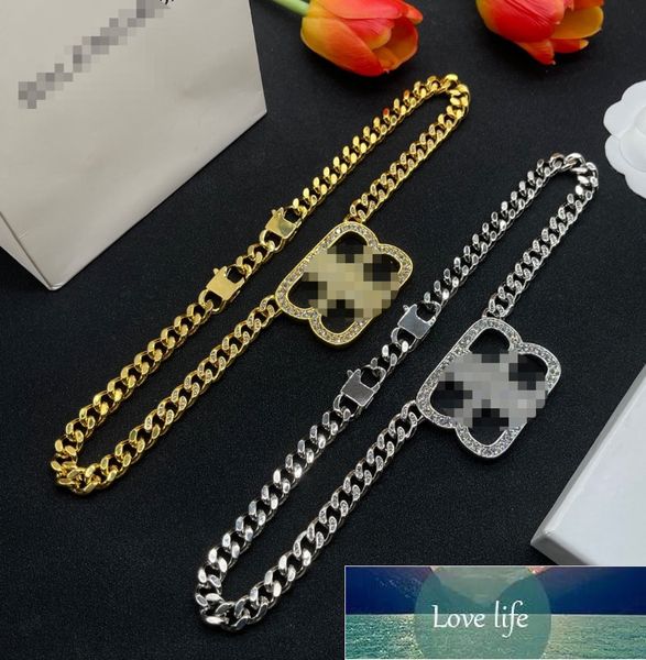 Роскошное дизайнерское ожерелье Iced Cuban Link Mens Gold Chain Journg Counglace Diamond Cubic Циркониея украшения