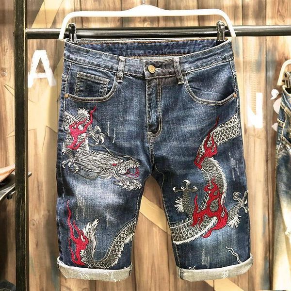 Jeans da uomo 2023 Estate lussuoso denim lavato Boy Skinny Runway FivePoints Shorts Tasca delicata