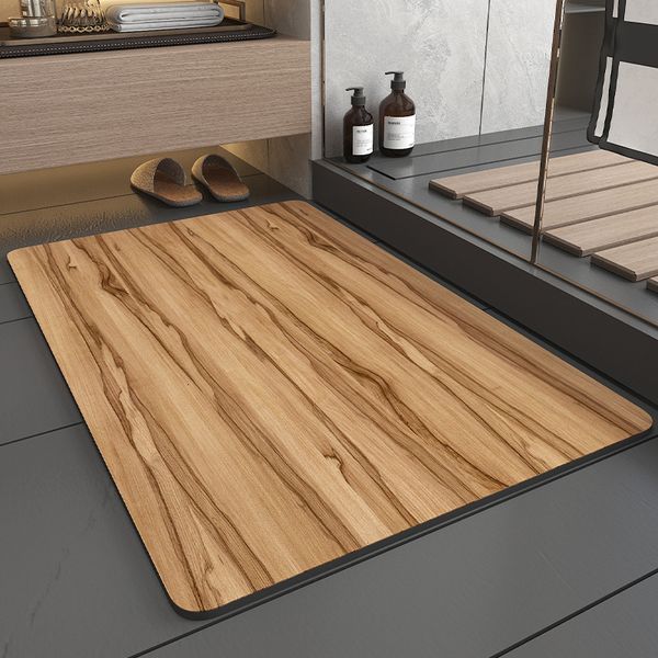 Tappeto Tappetini da bagno Terra di diatomee Doccia in gomma antiscivolo Tappeto di fango di diatomea Tappeto per bagno in grana di noce Tappetini per pavimenti ad asciugatura rapida 230329