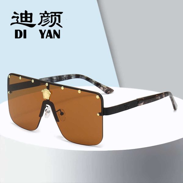 F Letter Sonnenbrille Fund New Fan-F Fashion Personalisierte Beauty Head Metall Halbrahmen Brille Herren und Damen genietet