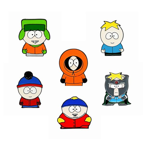 Party Favor SouthPark Eric Cartman Ass Badge Cartoon Animationl Brosche Pin Cute Boy Accessoire