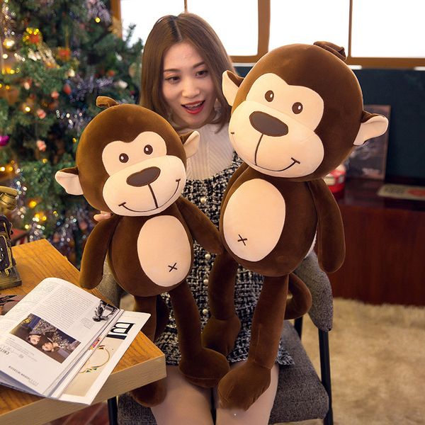Bambole di peluche 3070 cm carino scimmia bambola di peluche morbido cuscino scimmia animale di pezza bambini ragazzo fidanzata regalo WJ124 230329