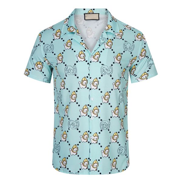 Estate Nuova camicia da uomo firmata Uomo Hawaii Floral Letter Print tshirt Camicie da spiaggia Camicie a maniche corte hip-hop di alta qualità T-shirt casual da uomo m-3xl