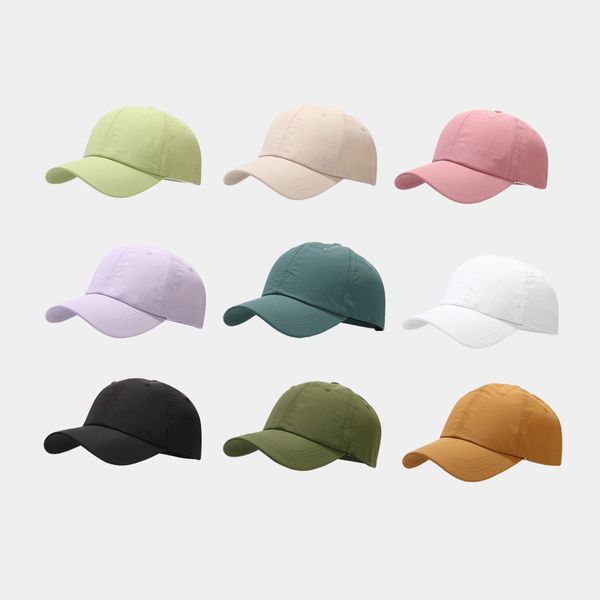 Novo boné de beisebol respirável de secagem rápida masculino feminino simples impermeável cor sólida boné snapback viagem chapéu de sol casquette hcs287