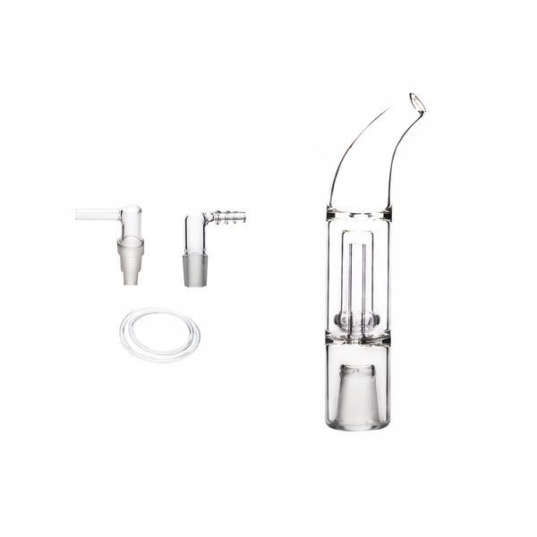 14mm Feminino Bubbler Glass Hydratube com kit de adaptador de chicote para cachimbo de água para arizer extreme q xq2