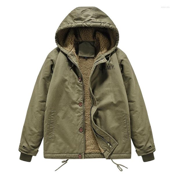 Jackets masculinos Vintage Men Winter WhiM Warm Jacket Liner Liner Parkas Coats ao ar livre Bushbreak Bomber Bomber Tactical Flight