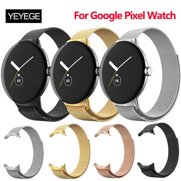 Uhrenarmbänder No Gaps Milanese Strap für Google Pixel Watch Magnetic Loop Armband Correa für Google Pixel Watch Edelstahl-Metallband 230328