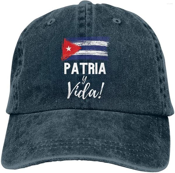 Caps de bola Patria y Vida-viva cuba libre hat vida 2023 tampo de beisebol painel ajustável pai