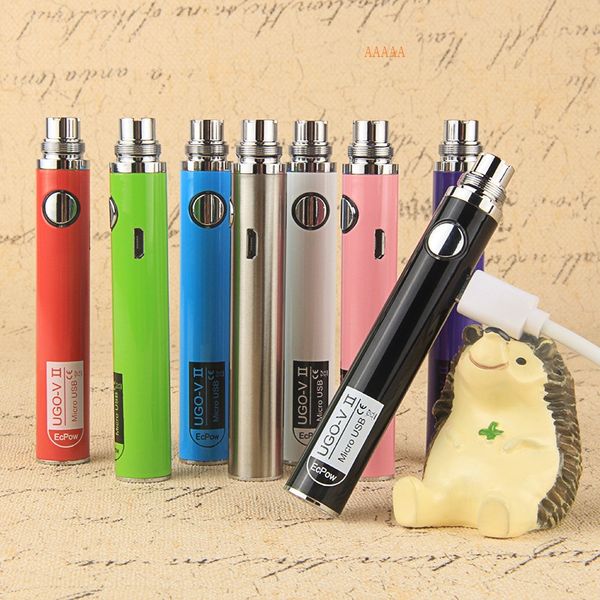 Heißer UGO V II Verdampfer eGo Pen UGO-VII 510 Vape Batterie 650 900 mAh mit Micro-USB-Ladekabel Ecig Vaping