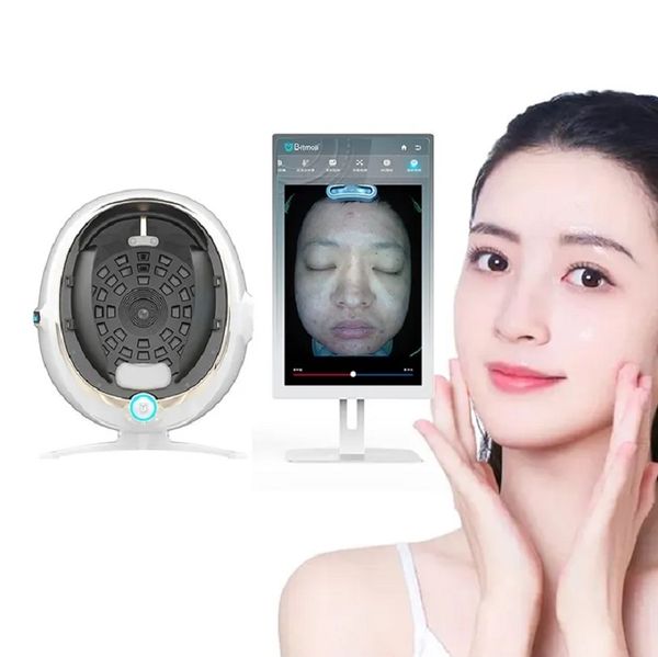 Schermo portatile da 21,5 pollici Bitmoji 3D Skin Analyzer Sistema di apparecchiature per l'analisi della macchina Macchina professionale per la pelle digitale del viso