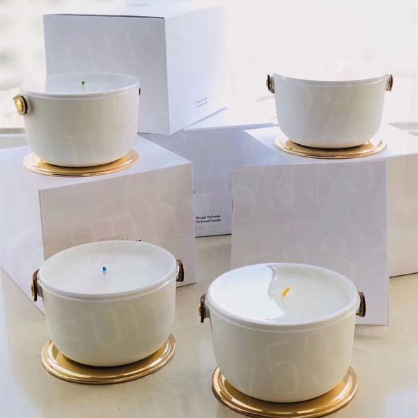 Роскошный бренд духи свеча аромат 220G Dehors II Neige Feuilles D'or Lle Blanche L'IR Du Jardin с запечатанной подарочной коробкой OEM