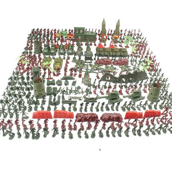 Puppenkörperteile 519 360pcs Militärspielzeugmodell Actionfigur Army Base Herrensoldat Kampfgruppe Spielset mit Zubehör für Kinder 230329