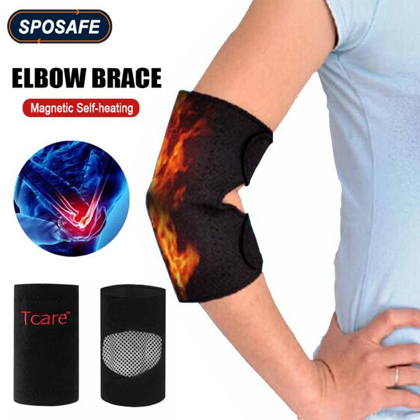 Ellbogen-Knie-Pads 2 StückPaar selbsterwärmendes Turmalin-Ellbogenmassagegerät mit magnetischer Behandlung für Ellbogentropen, um Arthritisschmerzen zu lindern und warm zu halten 230329