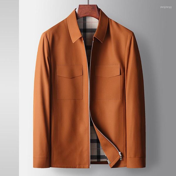 Jackets masculinos homens curtos inteligentes casuais 2023 Spring Autumn moda moda luxuosa estilo de ferramenta casacos de roupas juvenis