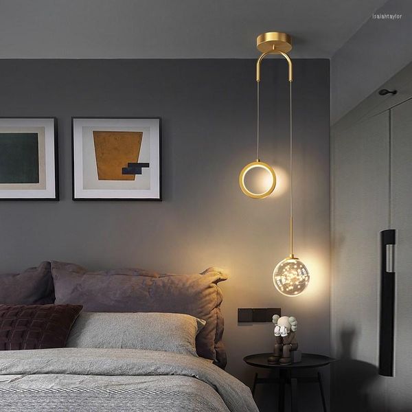 Lâmpadas pendentes Deyidn Modern Chandelier Creative Mini Lamp de cabeça dupla LED para sala de jantar quarto de jantar