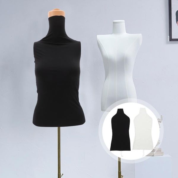 Tabela de mesa 2 PCs Manquin Formulário Tampa de manequim elástico Torso Roupa preta de maniquins da parte superior do corpo Feminino Acessórios femininos