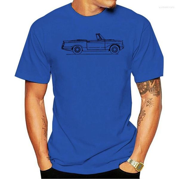 Camisa de camisetas masculinas 2023 masculino vendendo Herald Convertible 1959 Blueprint Mens Classic Car Summer Tee