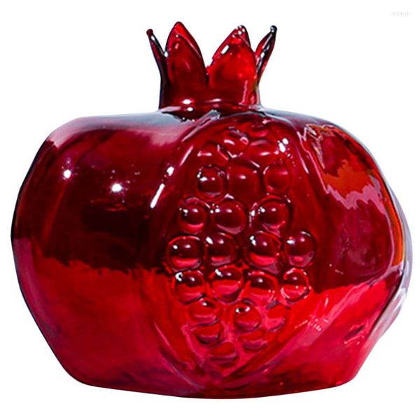 Vasen Kleine Blumenvase aus Glas, Blumenvase, Hydroponik-Pflanzgefäß, Granatapfel, für den Innenbereich