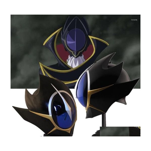 Máscaras de festa Código Geass lelouch da rebelião zero cosplay gfrp acrílico máscara helmet halloween mascarerade de carnaval props Drop dell dhxvi