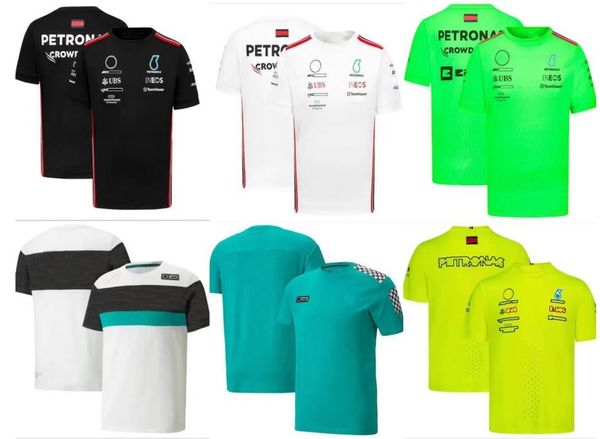 Nova camiseta masculina de manga curta de corrida F1, camisa polo respirável de verão com gola redonda e o mesmo personalizado