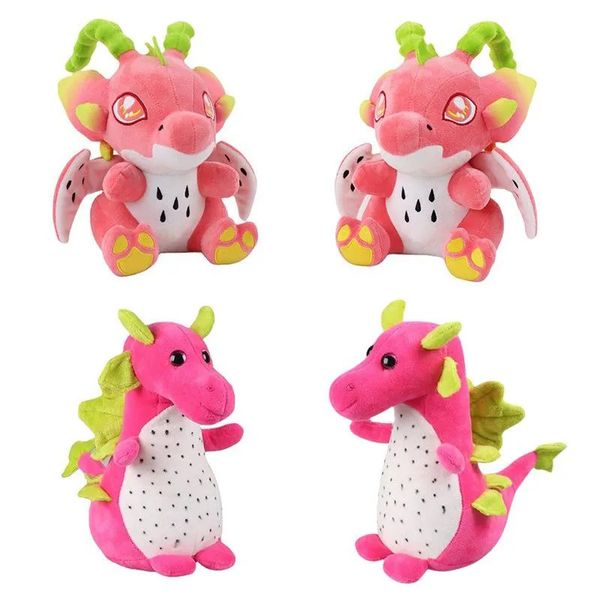 25cm Dragon Fruit Macaroon Pitaya Plush Toy Doll Cartoon Brinquedo de animais de pelúcia para crianças Baby Hug Doll Sleep Pillow Home Decor