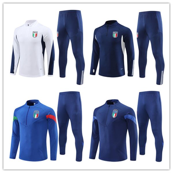 2034 2024 ITalys Fußball Trainingsanzüge 22 23 24 Italia Italie Trainingsanzug Survêtement Camiseta Mann und Kinder Jungen Sportswear Fußball Trainingsanzüge Set