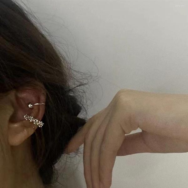 Brincos de backs bola de metal ouvido osso clipe de punho delicado piercing Fake for Women Trend Jewelry 2023 Presente