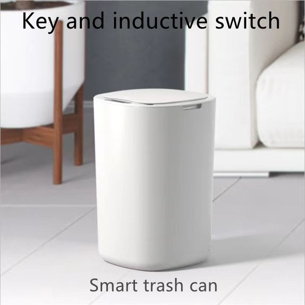 Mülleimer Intelligenter Induktions-Mülleimer Elektrische kreative Aufbewahrung Mülleimer mit automatischer Öffnung Küche Mülleimer Badezimmer Wohnzimmer 230330
