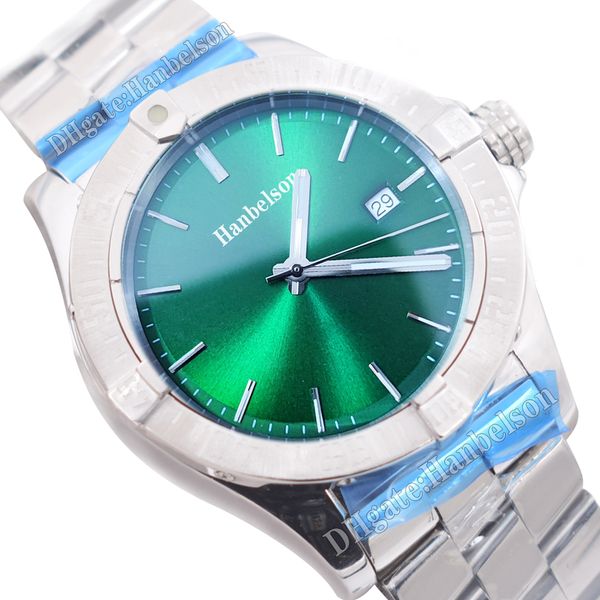 2023 Orologio da coppia Quadrante verde Movimento al quarzo Cinturino in acciaio Orologi da polso Blu Orologi da uomo 40mm Donna 35MM