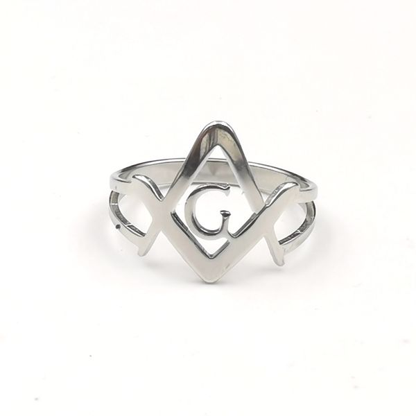 Edelstahl Freimaurer Ring Freimaurer ausgeschnitten Dreieck Symbol Freimaurer Schmuck für Freimaurerei Mitglied Freimaurer Freimaurer Ring 7-10 #