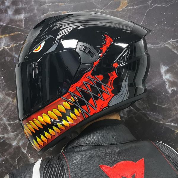 Мотоциклетные шлемы Полнолицевой шлем с двойным щитком Racing Moto DOT