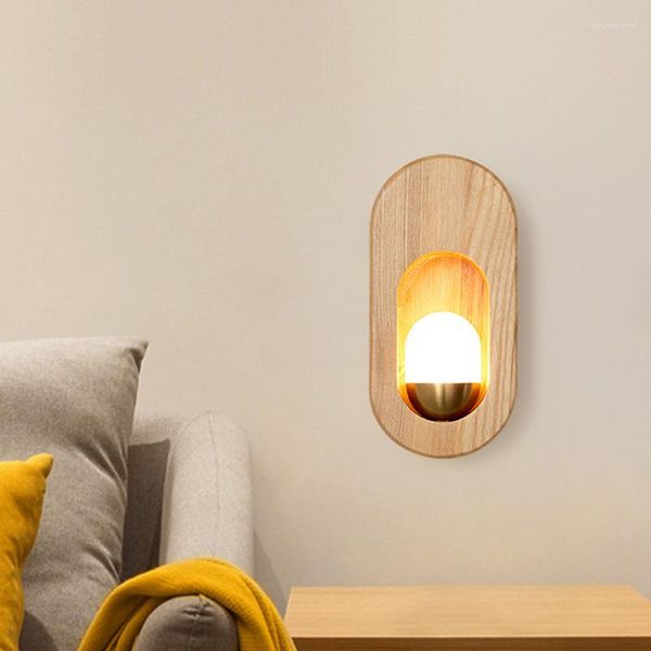 Lampade a parete Creative Wood Home Art Deco per camera da letto Moderno letto a soppalco Specchio Light LED SCONCE BAGNO BAGNI INCONTRO INCONTRO