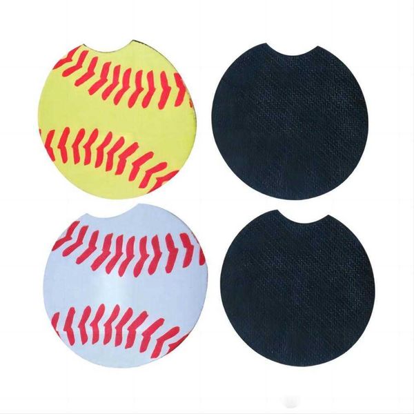 18style Baseball Softball Design Sottobicchieri per auto in neoprene Portabicchieri per bomboniere per tazze Mat Contrast Home
