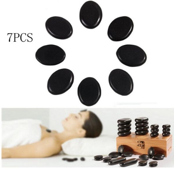 7pcs Set Masaj Taşları Masaj Lava Doğal Taş Seti SPA Rock Basalt Stone 7129044