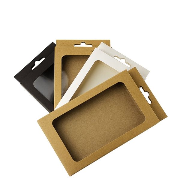 Универсальные коробки для пакетов мобильного телефона 175x105x15 мм бумага для мобильного телефона Kraft Brown Retail Packaging Box