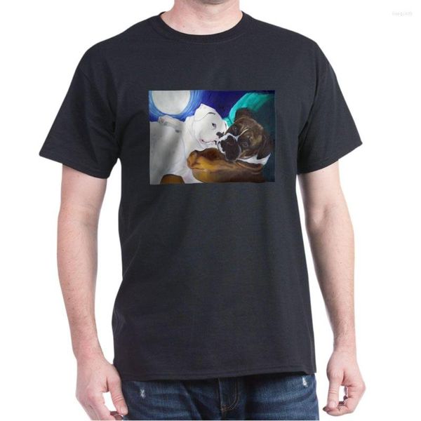 T-shirt da uomo Boxer sballati T-shirt grigio cenere Cani