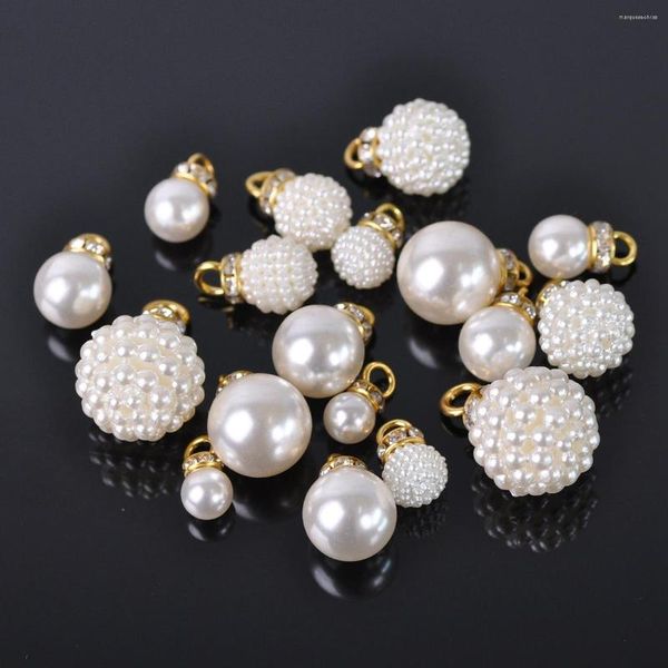 Perline 10 pezzi di plastica ABS imitazione perla 8x15 10x17 12x19 14x22 16x24 20x27mm pendenti sciolti per creazione di gioielli