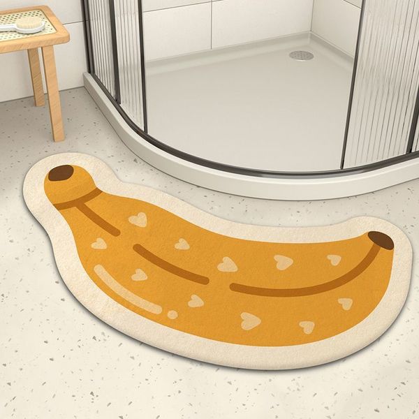 Tappeto tappeto tappeto tappeto bagno non slittamento s banana gustatto tappeto a forma di melanza