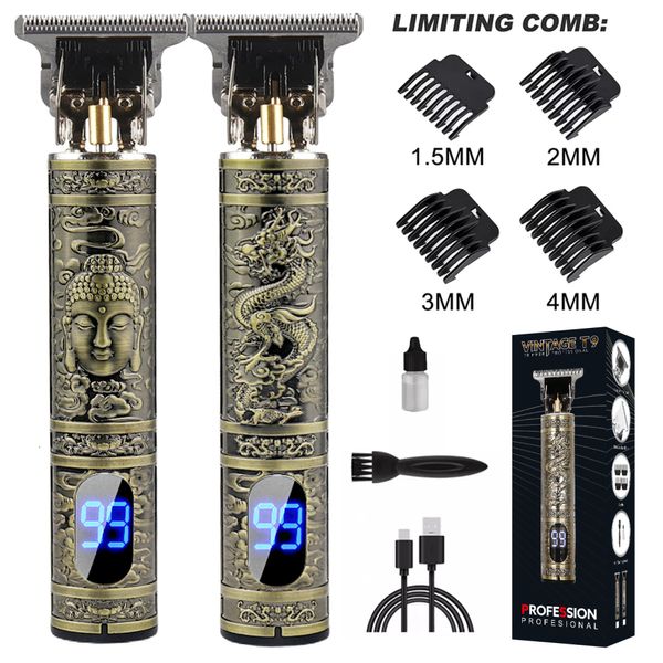 Электрические бритвы ЖК -дисплей T9 Hairber 0 мм шейвер для волос Trimer Home Appliances Travel Barber Razors Shaving Machine для мужчин Trimmer Man 230330